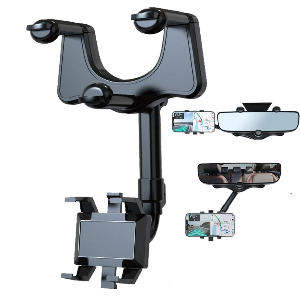 Rotatable Rearview Mirror Car Phone Holder